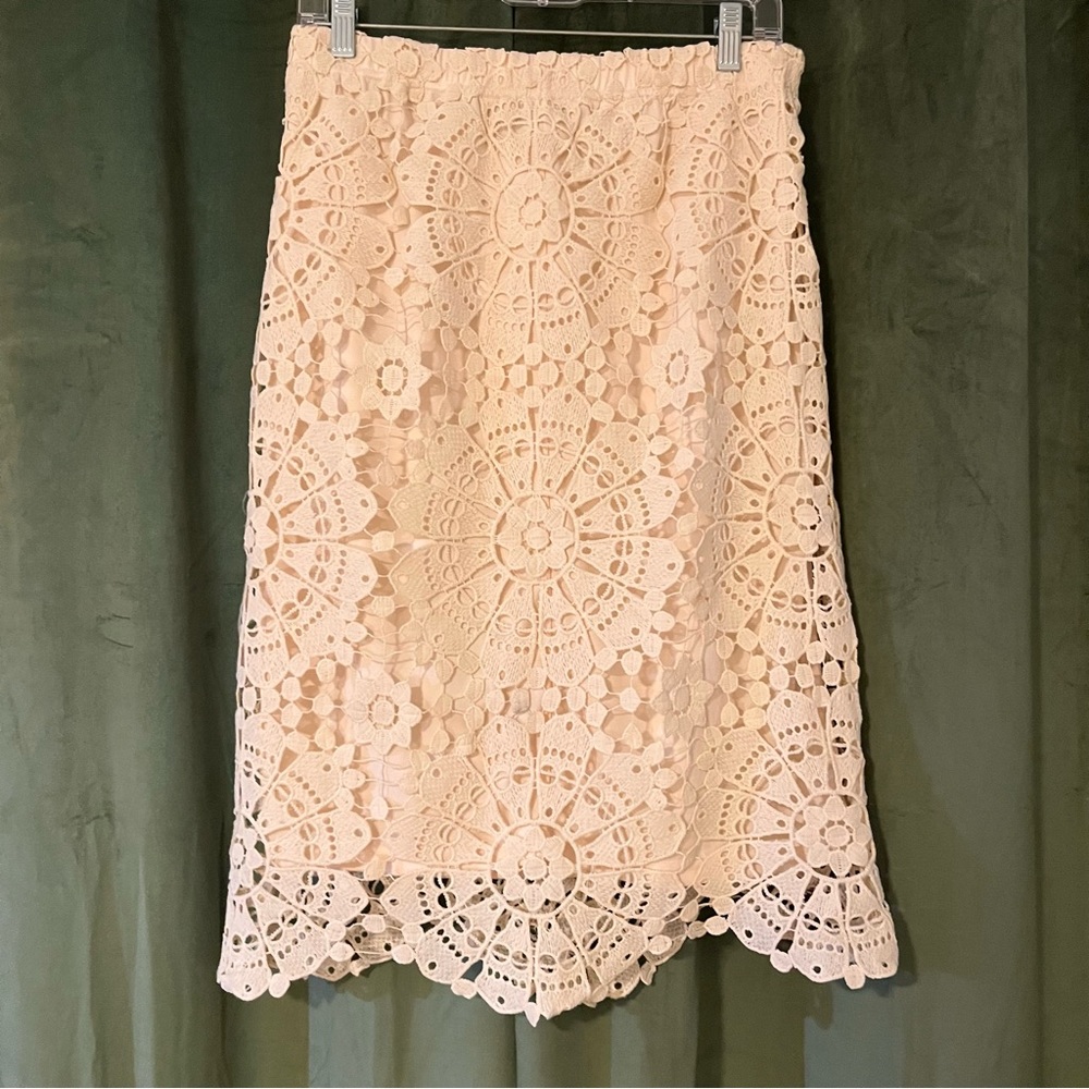 NWT Crochet Lined Skirt
